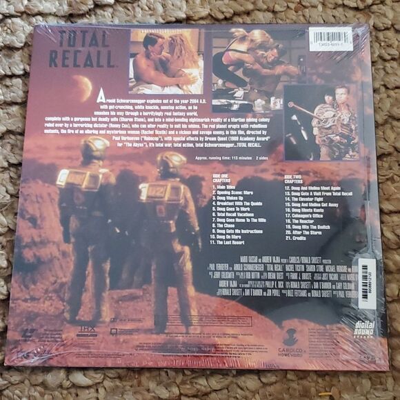 Total Recall Laser Disc Movie 1990 NEW and SEALED - Picture 2 of 3
